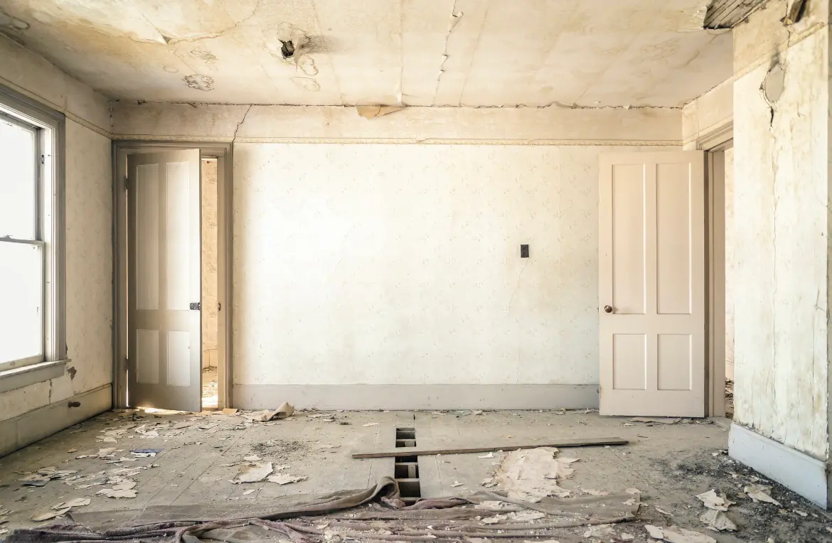 Waste disposal crew managing a cleanout project in Central City