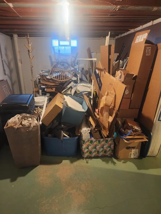 Roll-off dumpster container at job site for 20 Yard Dumpster Rental in Central City